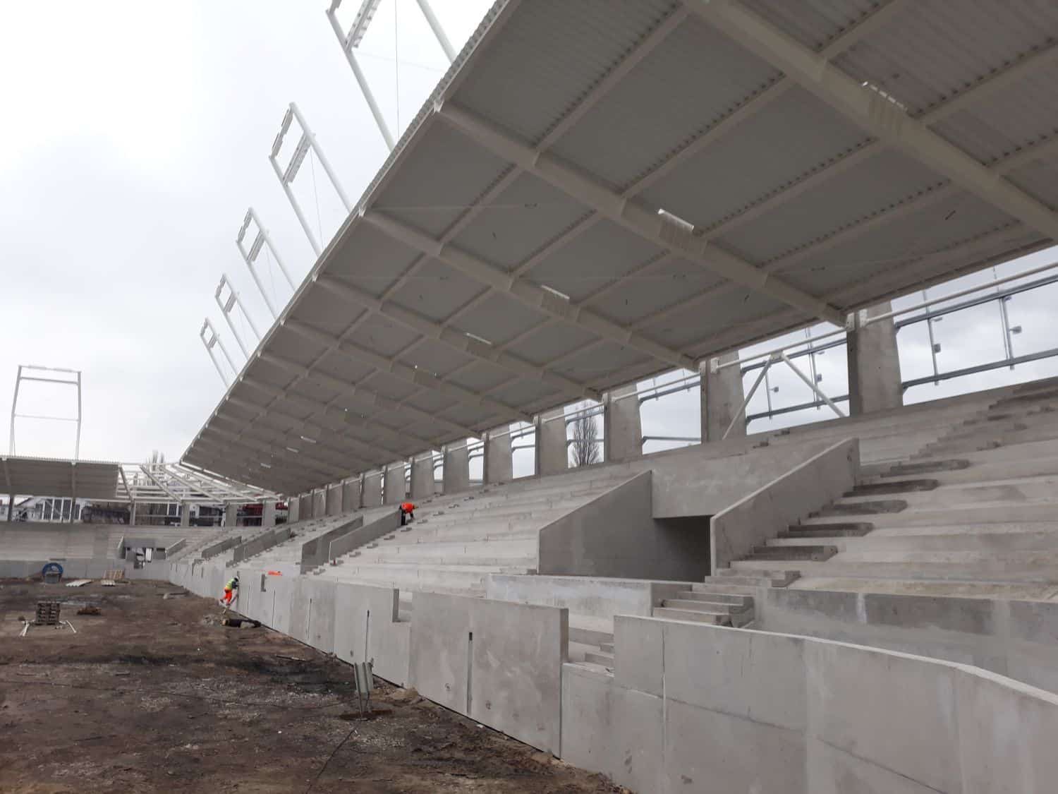 Földmunka a stadion helyén