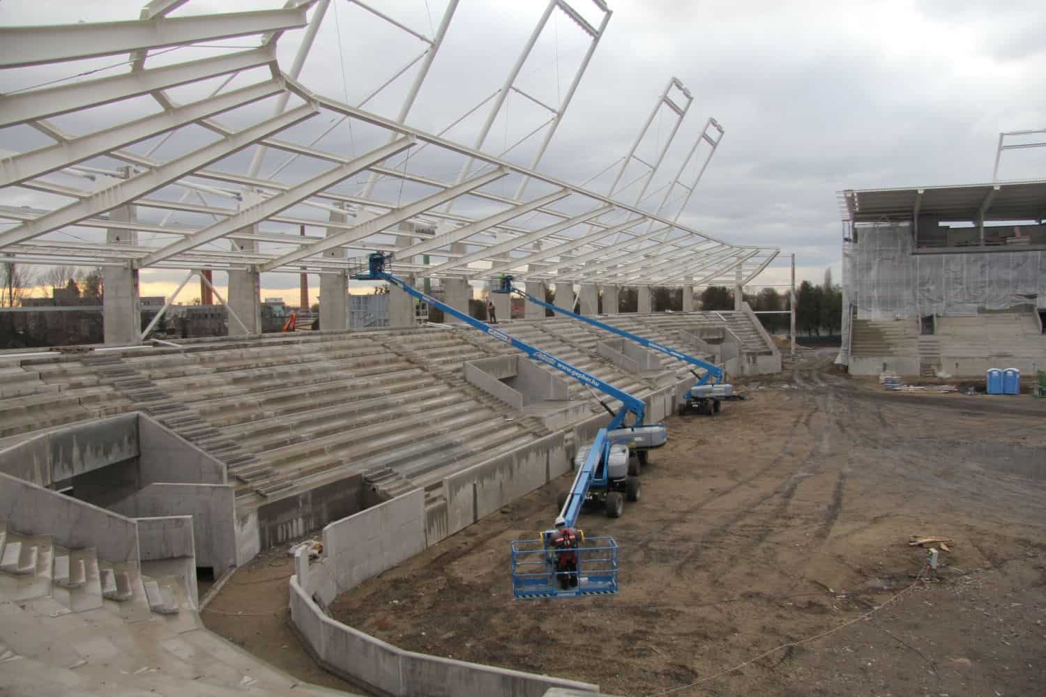 A stadion lelátója